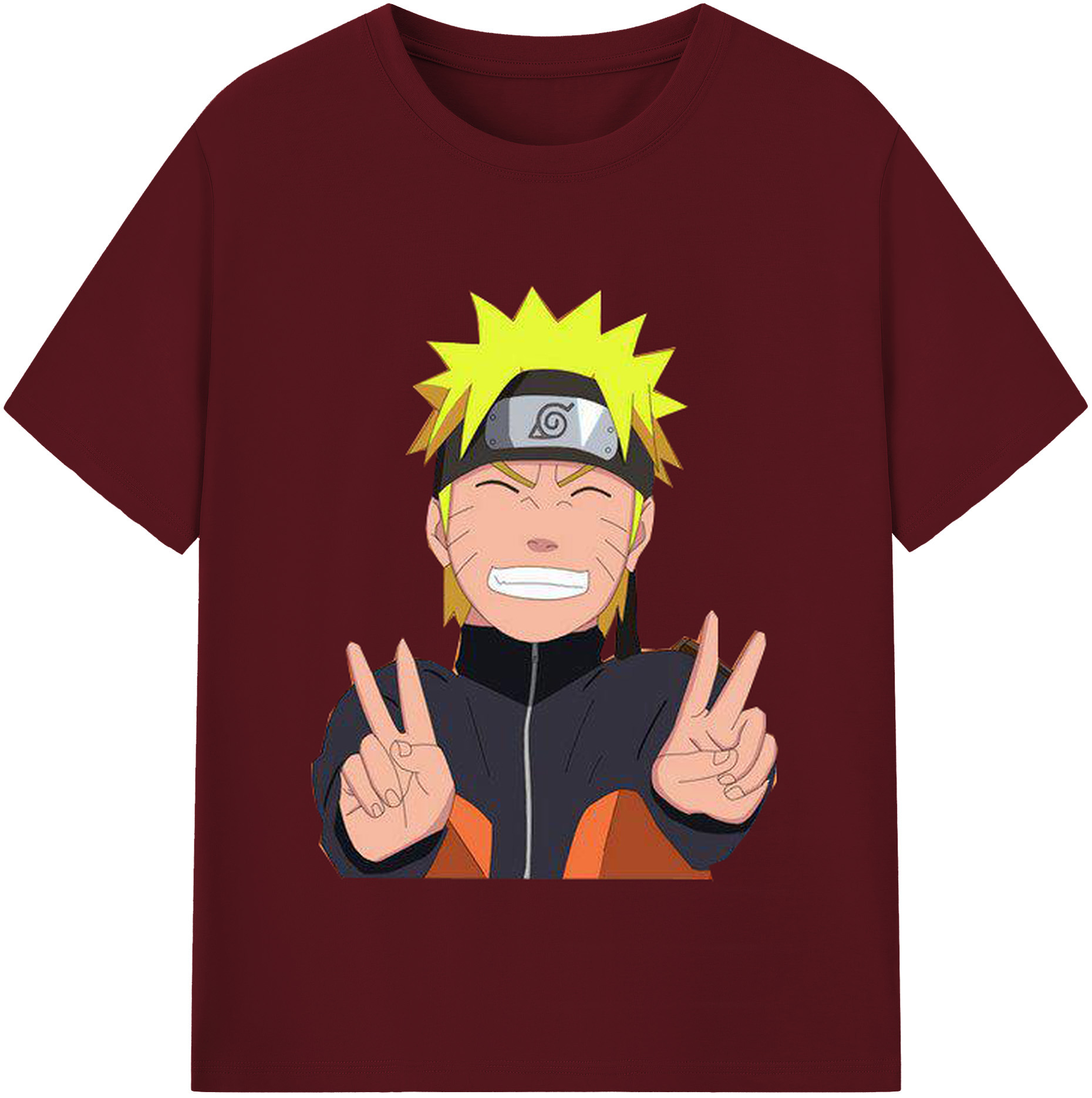 （画像用） NARUTO -ナルト- うずまき ナルト Uzumaki Naruto 綿100％半袖Tシャツ（フロントプリント）